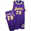 Jersey violet NBA Dennis Rodman Throwback authentique masculin - Mitchell et Ness Los Angeles Lakers & 73