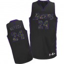 Jersey noir de NBA Kobe Bryant authentiques hommes - Adidas Los Angeles Lakers & 24 Camo Fashion