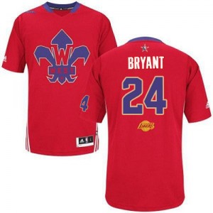 Maillot rouge de NBA Kobe Bryant authentiques hommes - Adidas Los Angeles Lakers & 2014 24 All Star