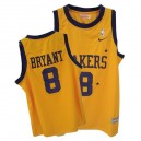 Or/violet Jersey NBA Kobe Bryant Throwback authentique masculin - Mitchell et Ness Los Angeles Lakers & 8