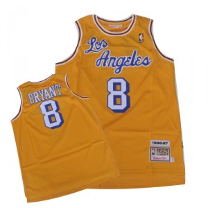 Maillot or NBA Kobe Bryant Swingman Throwback masculine - Mitchell et Ness Los Angeles Lakers & 8