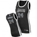 Maillot noir/blanc de la femme de NBA Kobe Bryant Swingman - Adidas Los Angeles Lakers & 24