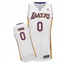 Maillot blanc authentique masculin jeune de Nick NBA - Adidas Los Angeles Lakers & remplaçant 0