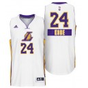 Los Angeles Lakers 24 Kobe Bryant 2014 le jour de Noël grand Logo Swingman maillot blanc