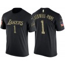 Homme Kentavious Caldwell-Pope Los Angeles Lakers &1 Etats-Unis drapeau USA drapeau Camo nom et numéro t-shirt