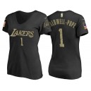 Femme Kentavious Caldwell-Pope Los Angeles Lakers &1 Etats-Unis drapeau USA drapeau Camo nom et numéro t-shirt