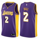 2017-18 saison Lonzo ball Los Angeles Lakers &2 Déclaration maillot violet