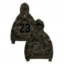 Mâle LeBron James de Lakers de Los Angeles ^ 23 Salut au service Camo Hoodie