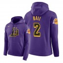 NBA Men Los Angeles Lakers ^ 2 Sweat à Capuche Pull Lonzo Ball City Edition - Violet