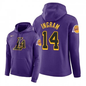 NBA Men Los Angeles Lakers ^ 14 Sweat à capuche Brandon Ingram City Edition - Pourpre