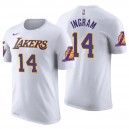 T-shirt maillot avec nom et numéro d'association Brandon Ingram White Association pour hommes ^ 14 Los Angeles ^ 14