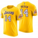 T-shirt en jersey avec nom et numéro Brandon Ingram Gold Icon Edition 14 Brandon Ingram Gold pour homme