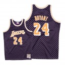 Maillot damier Mitchell & Ness Lakers de Los Angeles ^ 24 Kobe Bryant - Violet