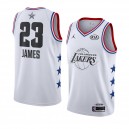 Lakers de Los Angeles ^ 23 White LeBron James Maillot Swingman All-Star 2019 pour Homme