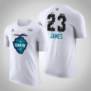 LeBron James ^ 23 Blanc de La NBA All-Star Game 2019 La Los Angeles Lakers Hommes T-shirt