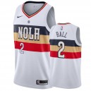 Maillot pélicans Lonzo Ball de la Nouvelle-Orléans & 2 2019-20 remporté - Blanc