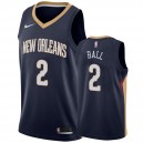 Maillot pélicans Lonzo Ball de la Nouvelle-Orléans & 2 2019-20 Icon - Bleu marine