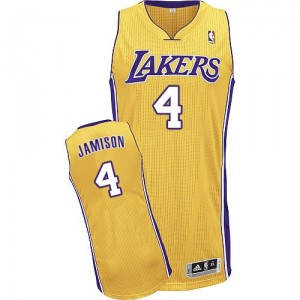 Jersey or de Byron Scott NBA authentiques hommes - Adidas Los Angeles Lakers & maison 4